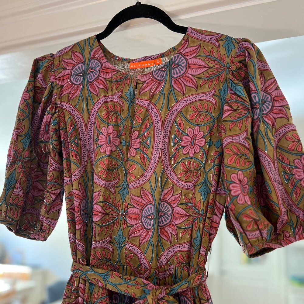 Puff Sleeve Maxi- Monaco Olive - Oliphant - S